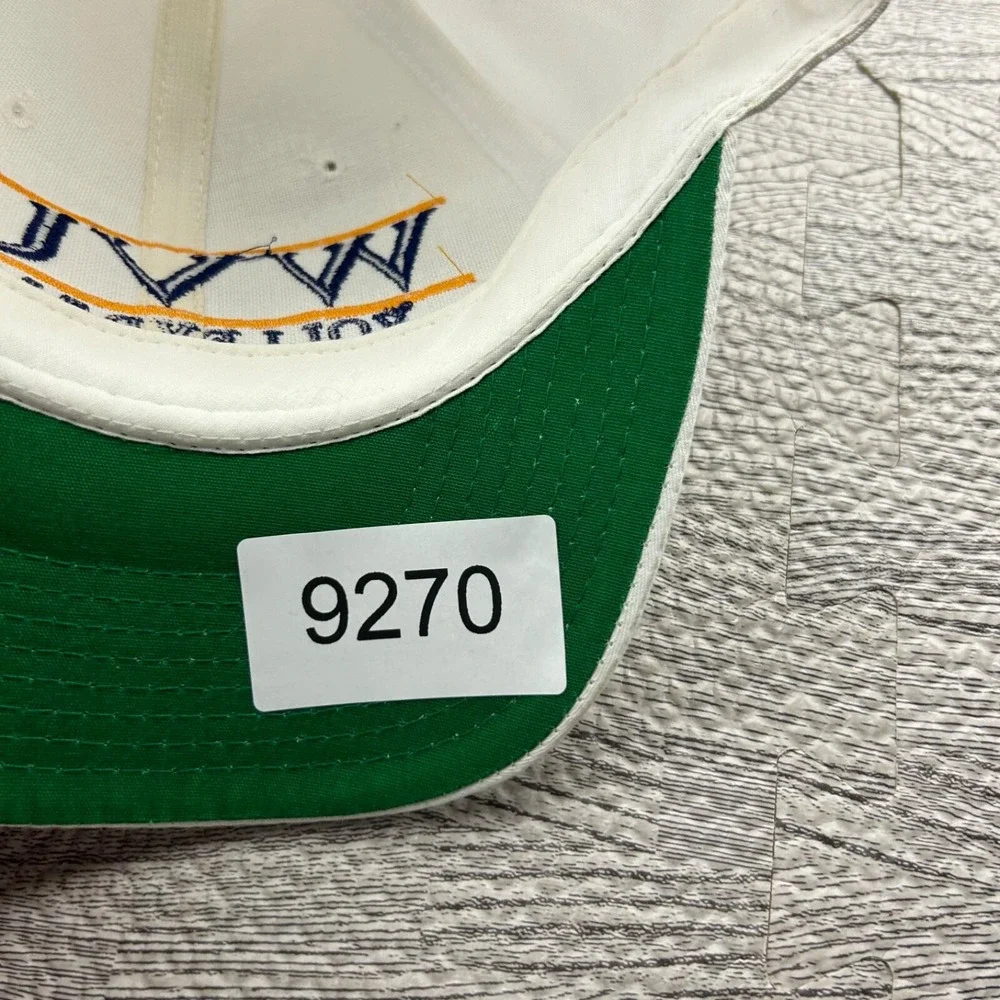 Vintage 90s West Virginia Volleyball Hat Cap Snap Back White Mountaineers NCAA
